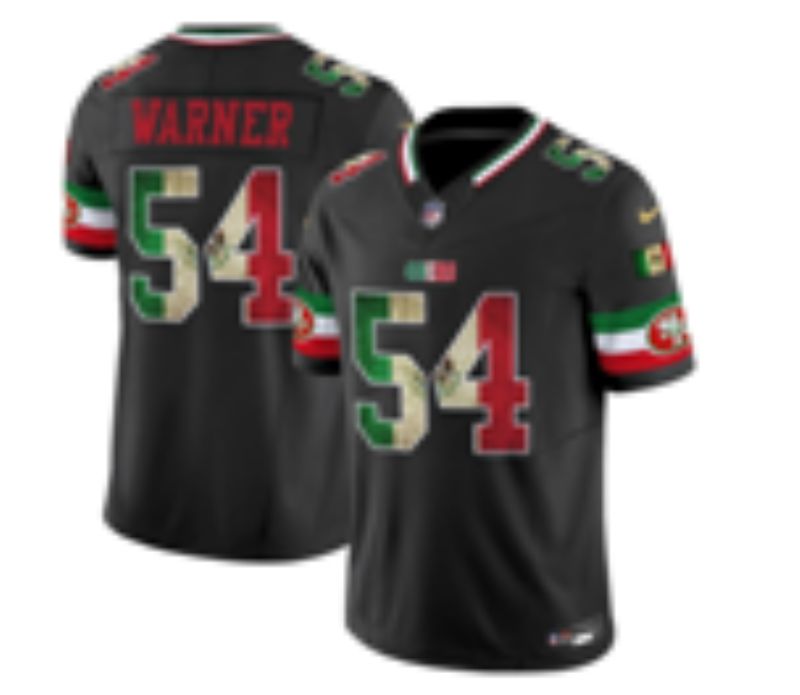 Men 2025 Nike San Francisco 49ers #54 Warner Black Mexico Limited NFL Jersey style 04->san francisco 49ers->NFL Jersey
